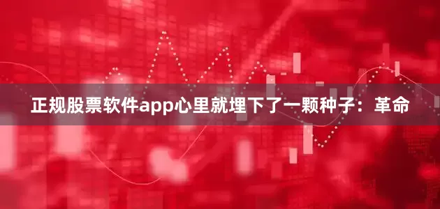 正规股票软件app心里就埋下了一颗种子：革命